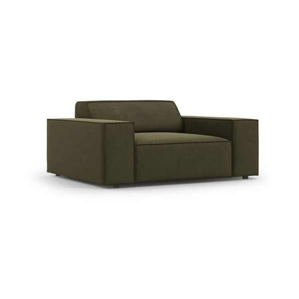 Zielony aksamitny fotel Jodie – Micadoni Home