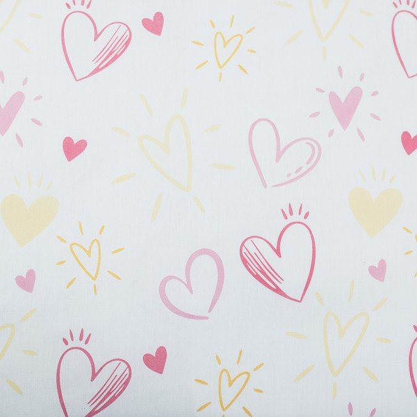 Różowa bawełniana pościel dziecięca jednoosobowa 140x200 cm Kapybara Heart – Jerry Fabrics-image-4