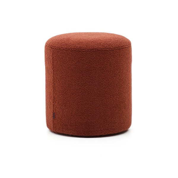 Puf z materiału bouclé w kolorze terakoty Kaeli – Kave Home