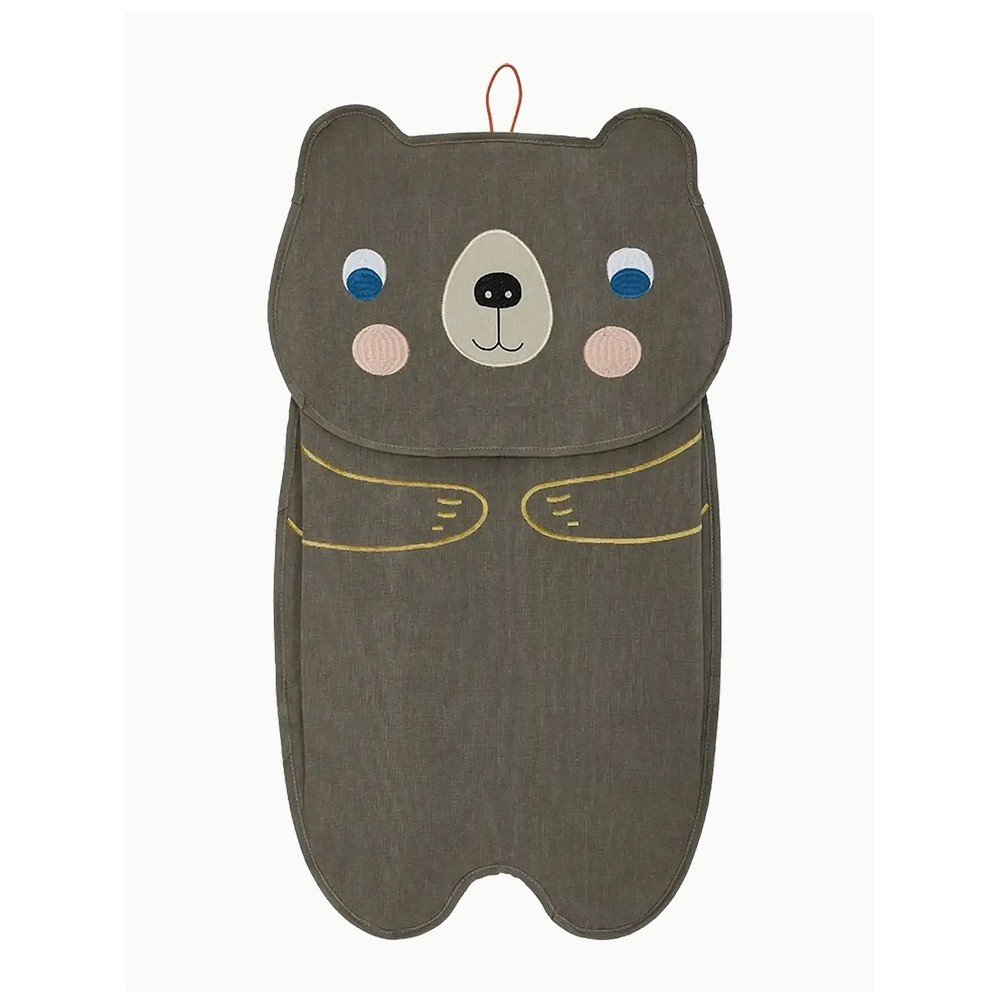 Brązowy tekstylny organizer wiszący Darling Bear – OYOY Mini