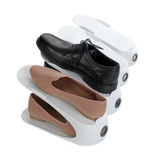 Biały stojak na 4 pary butów Wenko Smart