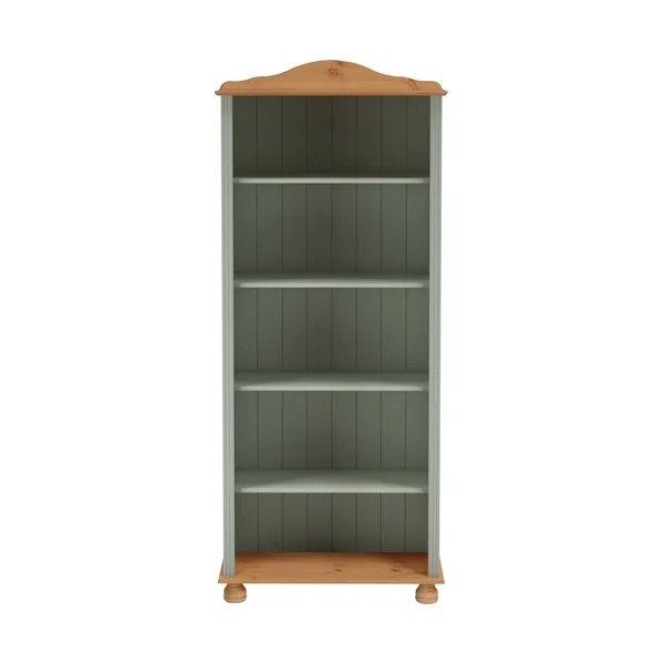 Zielony/w jasnym naturalnym kolorze regał z litego drewna sosnowego 77x181x31 cm Mette – Støraa