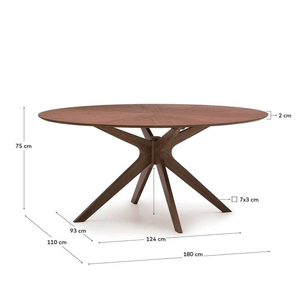 Stół z blatem w dekorze orzecha 110x180 cm Naanim – Kave Home (zdjęcie 7)