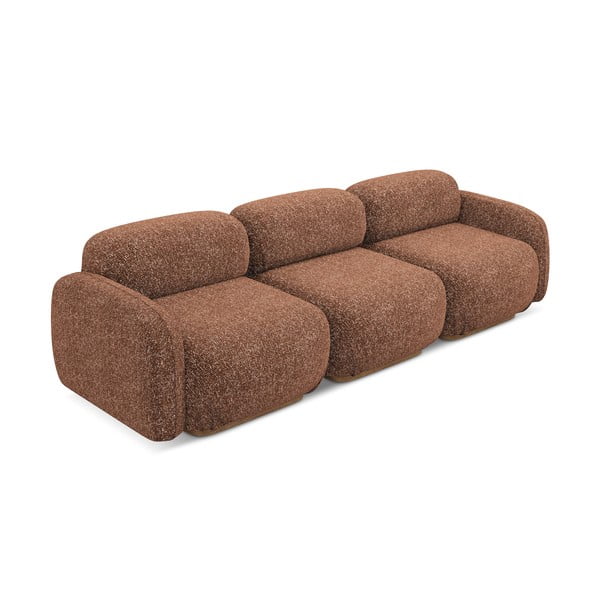 Pomarańczowa/brązowa sofa modułowa 270 cm Ailani – Makamii-image-3