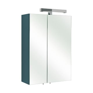 Ciemnoszara wisząca szafka łazienkowa z lustrem 50x70 cm Set 311 – Pelipal