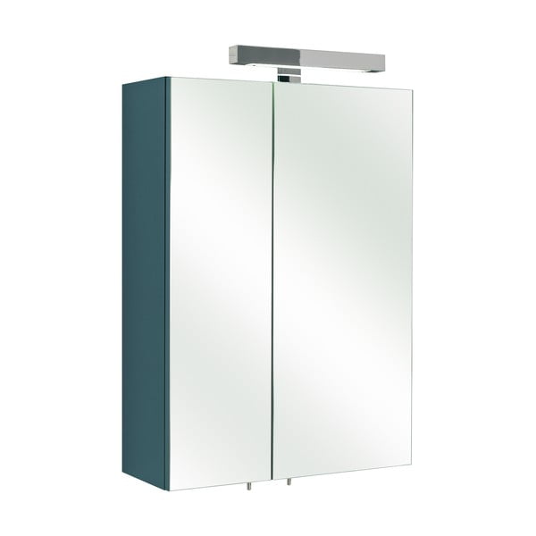Ciemnoszara wisząca szafka łazienkowa z lustrem 50x70 cm Set 311 – Pelipal