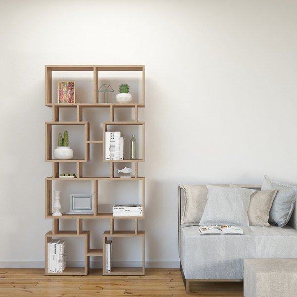 Brązowa biblioteczka Isle, wys. 166 cm-image-1