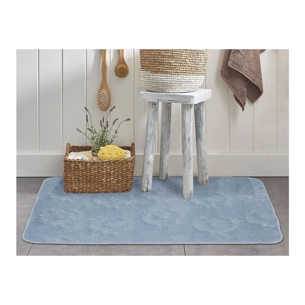 Niebieski dywanik łazienkowy Madame Coco Nala, 70x110 cm