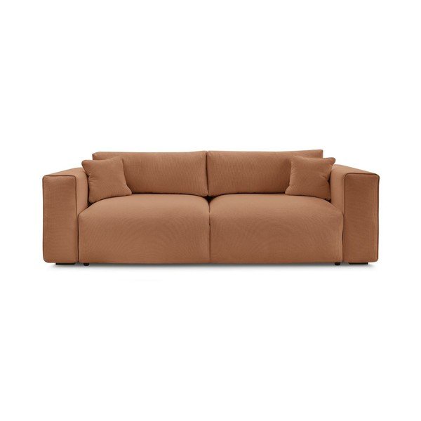 Pomarańczowa rozkładana/ze schowkiem sofa 265 cm Ezechiel – Bobochic Paris
