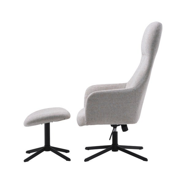 Jasnoszary obrotowy fotel wypoczynkowy Manning – Unique Furniture-image-4