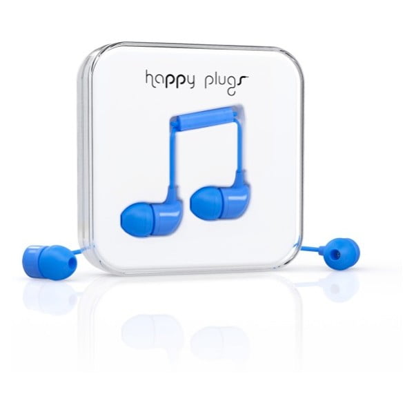 Słuchawki dokanałowe Happy Plugs, niebieskie