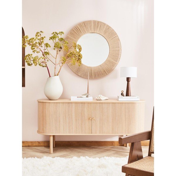 Lustro ścienne z metalową ramą Westwing Collection Citra, ø 90 cm-image-1