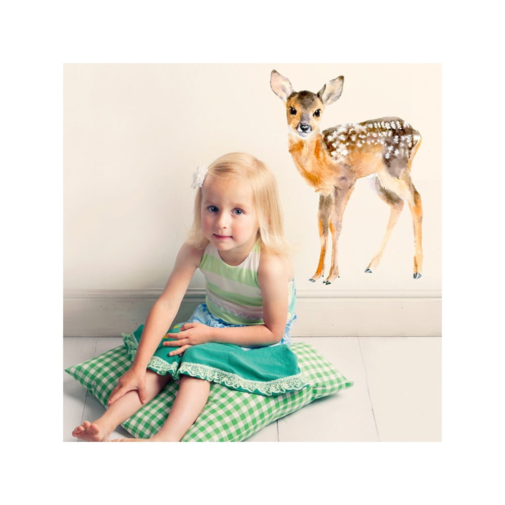 Naklejka wielokrotnego użytku Baby Deer, 40x30 cm