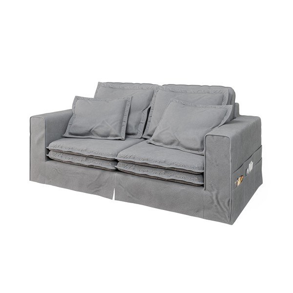 Jasnoszara sofa 196 cm Nora – Ropez-image-2