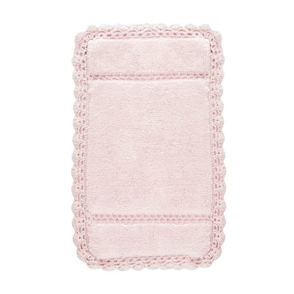 Różowy bawełniany dywanik łazienkowy Marc, 60x90 cm