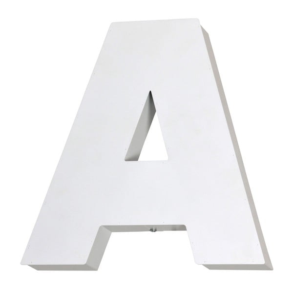 Biała dekoracja świetlna w kształcie litery Glimte Letter A