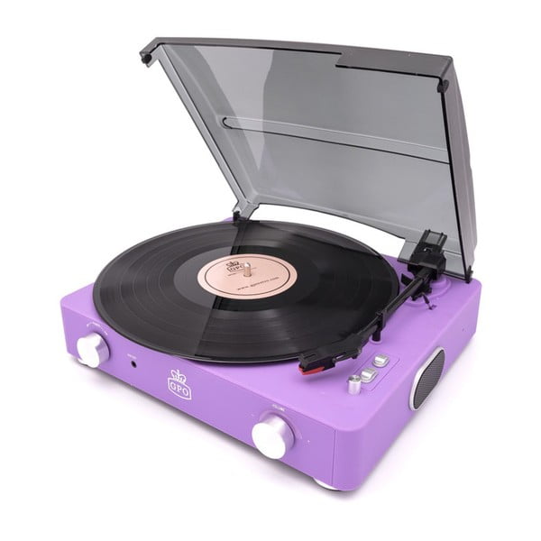 Fioletowy gramofon GPO Stylo II Lilac