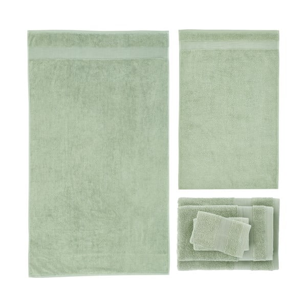 Zielone bawełniane ręczniki frotte zestaw 6 szt. Anti-Bacterial – Catherine Lansfield-image-2