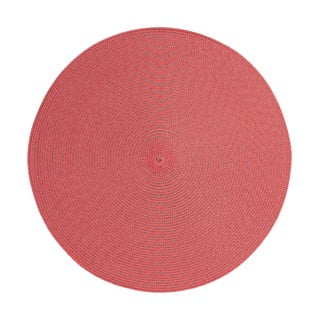 Czerwona okrągła mata stołowa Zic Zac Round Chambray, ø 38 cm