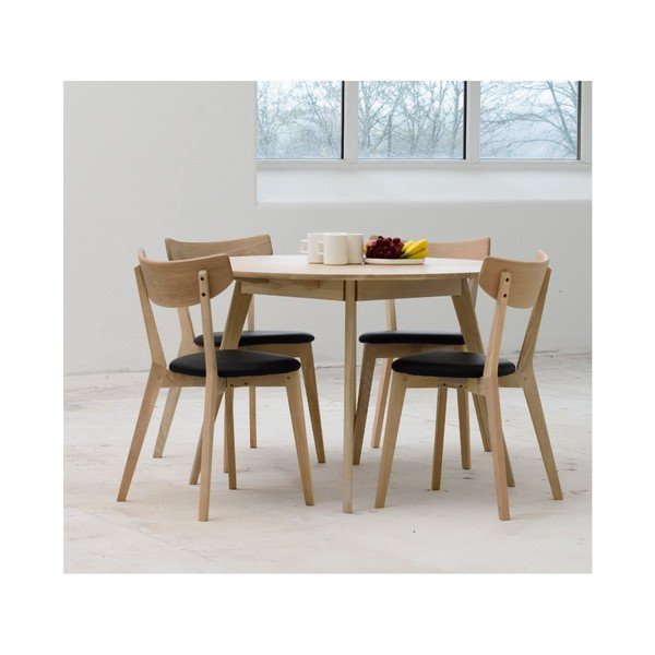 Stół do jadalni z bielonego drewna dębowego Folke Yumi, ∅ 115 cm-image-2