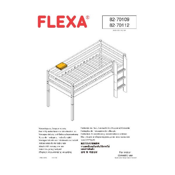 Biały uchwyt wiszący na tablet do łóżka dziecięcego Flexa Classic-image-1