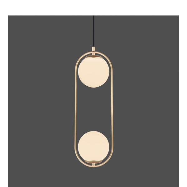 Lampa wisząca w kolorze złota ze szklanym kloszem ø 20 cm Arch – Squid Lighting-image-1