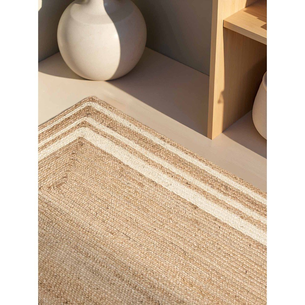 Kremowo-naturalny ręcznie tkany dwustronny dywan z juty 160x230 cm Jutta – Hanse Home (zdjęcie 5)