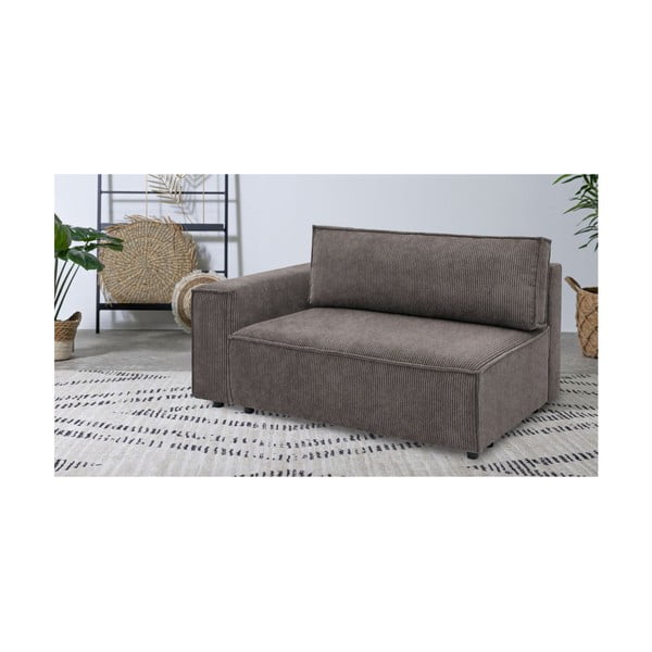 Jasnobrązowy sztruksowy moduł sofy (lewostronny) Nihad modular – Bobochic Paris-image-1