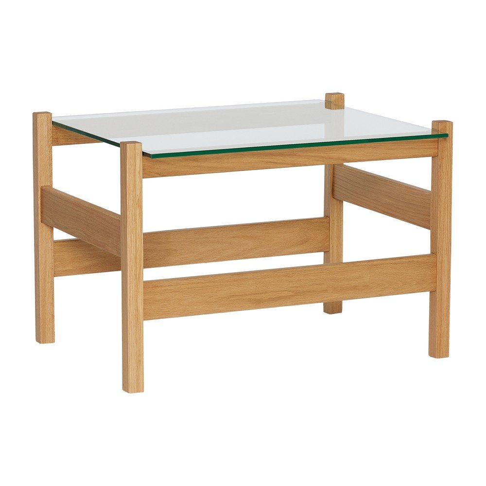 Stolik ze szklanym blatem w naturalnym kolorze 52x66 cm Ledge – Hübsch (zdjęcie 7)