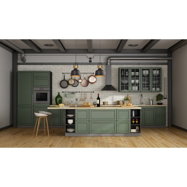 Lampa wisząca w czarno-złotym kolorze z metalowym kloszem ø 22 cm Monroe – GTV-image-1