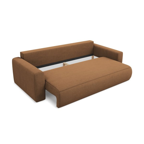 Rozkładana/ze schowkiem sofa w kolorze terakoty 238 cm Kapua – Makamii-image-3