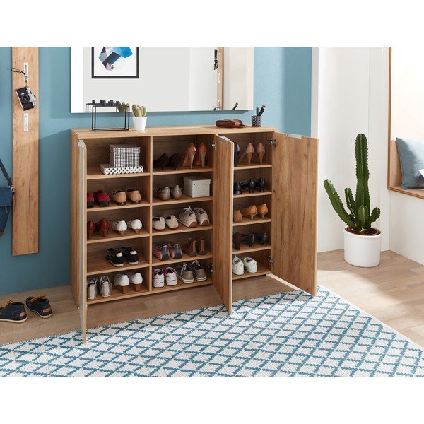 Biała szafka na buty w dekorze dębu Telde – Germania-image-1