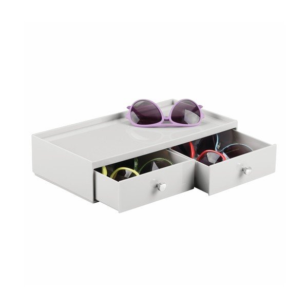 Biały organizer z 2 szufladami InterDesign Desk-image-3