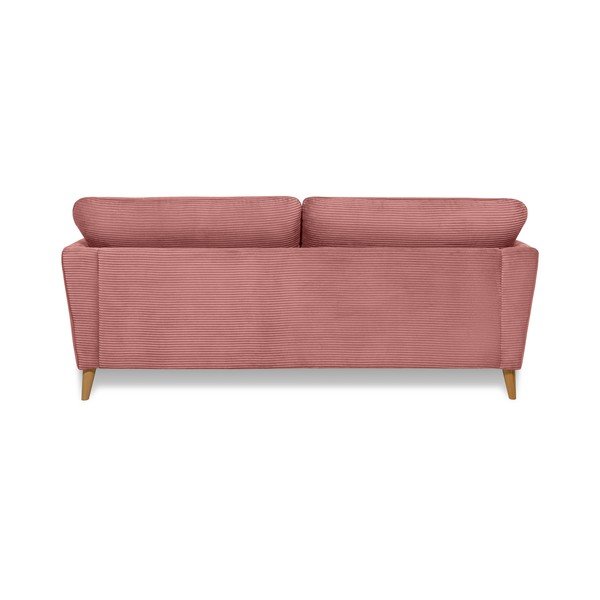 Różowa sztruksowa sofa 206 cm Paris – Scandic-image-3