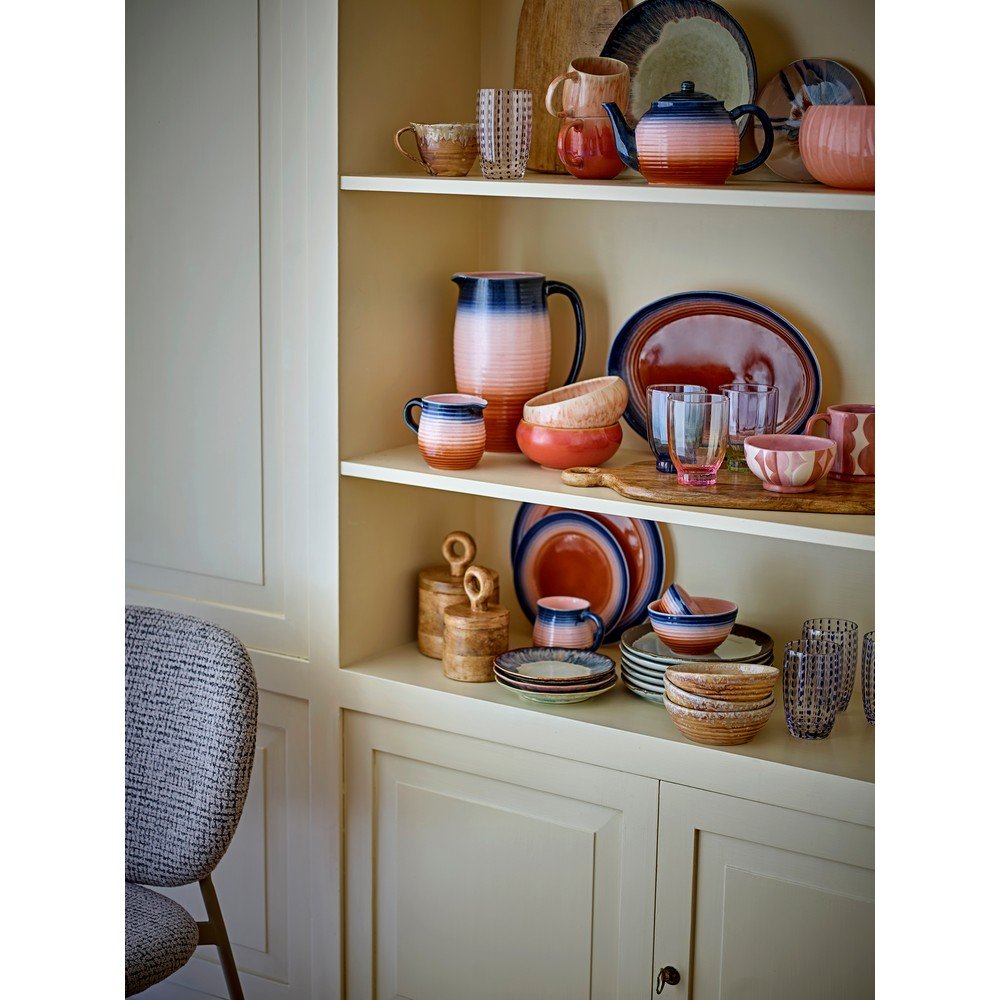 Niebiesko-pomarańczowy ceramiczny dzbanek do herbaty z sitkiem 890 ml Tatum – Bloomingville (zdjęcie 3)