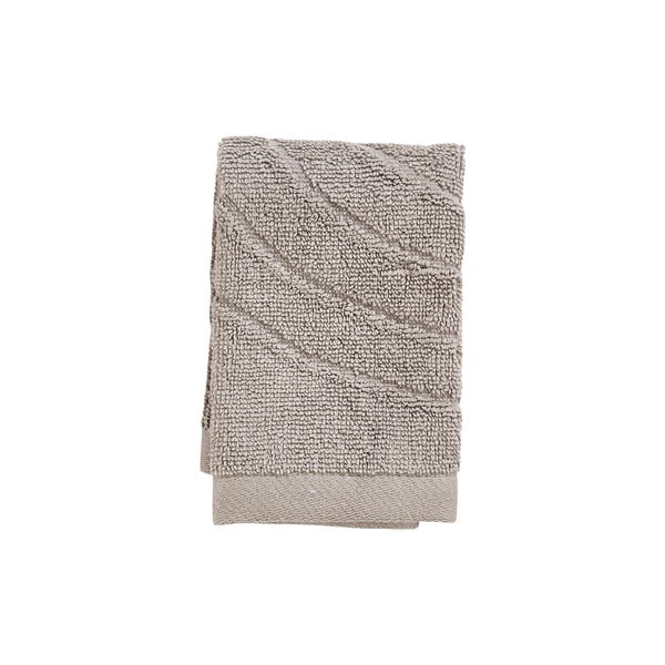 Szarobeżowy bawełniany ręcznik frotte 30x30 cm Time – Zone