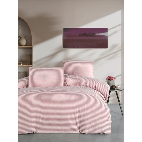 Różowa 4-częściowa pościel dwuosobowa z prześcieradłem 200x220 cm – Mila Home
