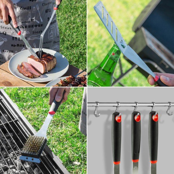 11-częściowy komplet ze stali nierdzewnej do grillowania w walizce InnovaGoods Professional Barbecue-image-3