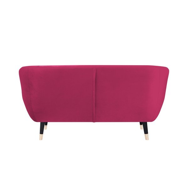 Różowa sofa z czarnymi nogami Mazzini Sofas Amelie, 158 cm-image-4