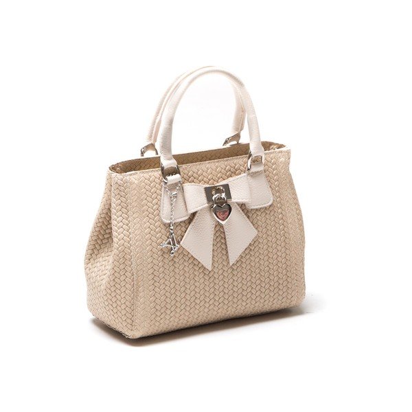 Torebka skórzana Bow Beige-image-1