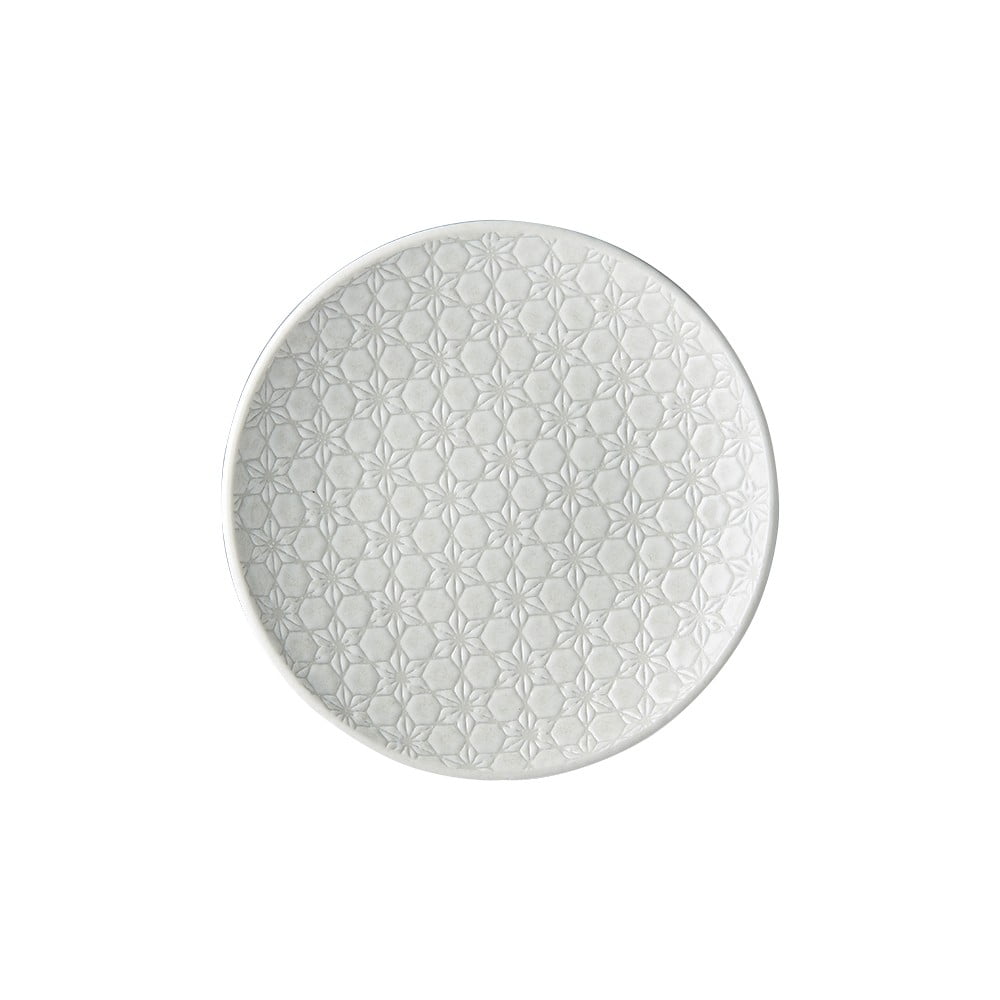 Biały talerz ceramiczny MIJ Star, ø 20 cm