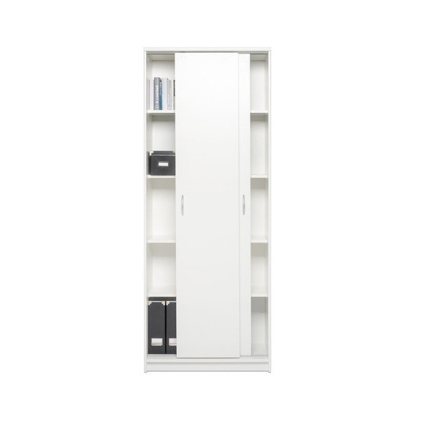 Biała szafa z 2 drzwiami przesuwnymi Intertrade Kiel, szerokość 74 cm-image-2