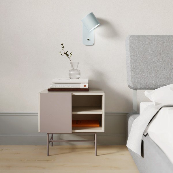 Beżowo-kremowa szafka nocna z matowym wykończeniem z półką Nube – Teulat-image-1
