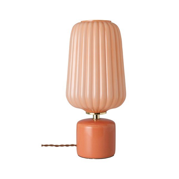 Łososiowa szklana lampa stołowa (wysokość 40 cm) Daria – Ellos Home
