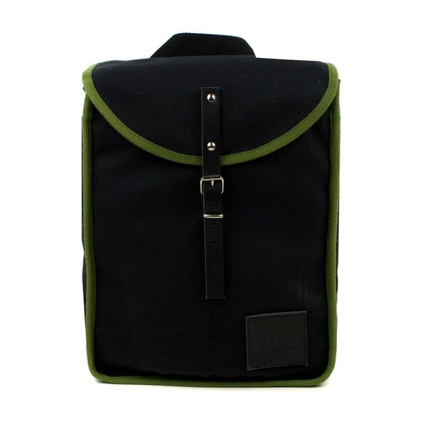 Czarny plecak z zielonym detalem Mödernaked Green Heap