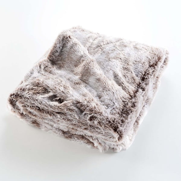 Brązowy koc ze sztucznego futra 180x220 cm Antartic – douceur d'intérieur