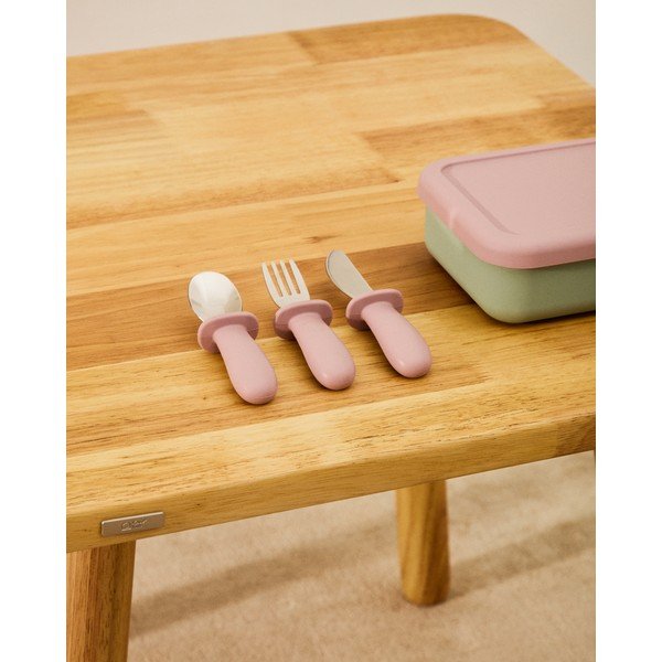 Różowo-turkusowy silikonowy pojemnik śniadaniowy dla dzieci Lili – Kave Home-image-2