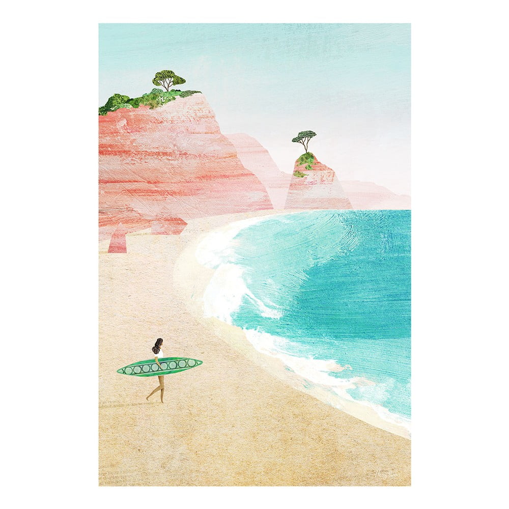 Plakat 30x40 cm Surf Girl – Travelposter