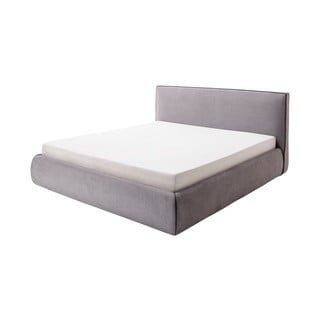 Szare tapicerowane łóżko dwuosobowe 180x200 cm Milan – Meise Möbel