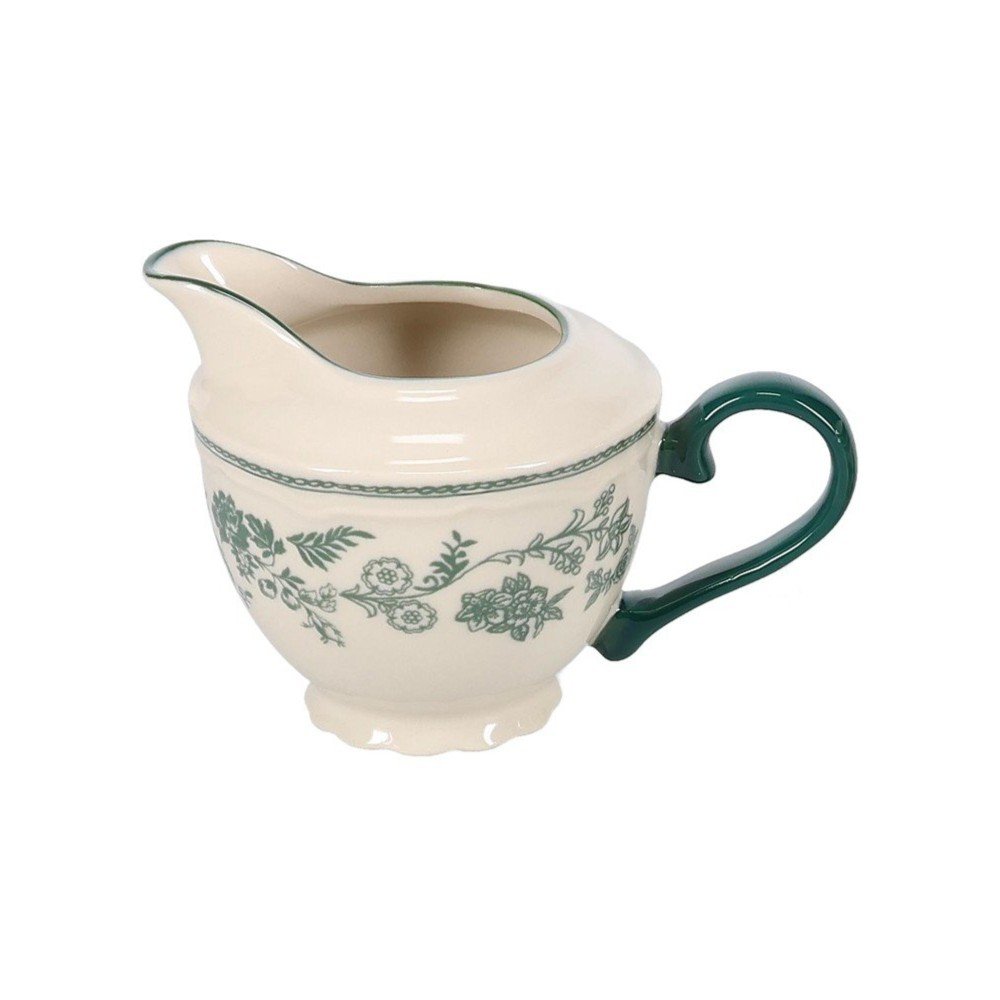 Zielony/w kolorze kości słoniowej porcelanowy mlecznik 180 ml Cyril – S|P Collection
